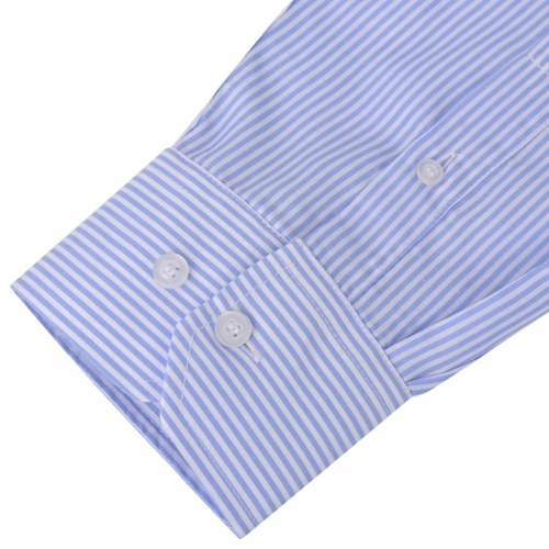 

Men's Shirt White and Light Blue Stripe Size L