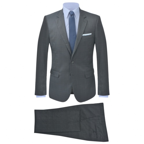 

Men's 2 Piece Suit Tiles Anthracite Size 52