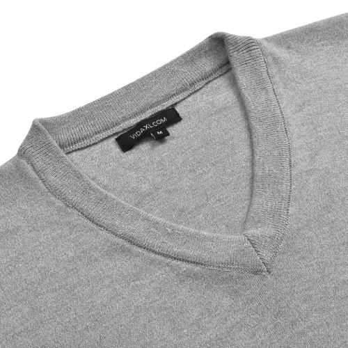 

Men's V-neck sweater Gray Size M