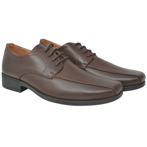  Sapatos com cordões para homens Brown Size 41 PU leather