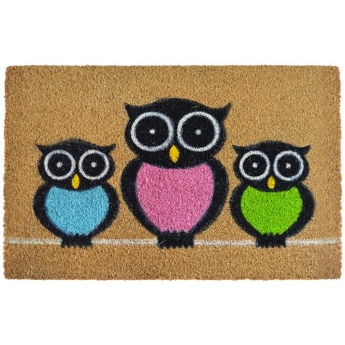 

Entrance carpet Coconut fiber 15 mm 40 x 60 cm Owls