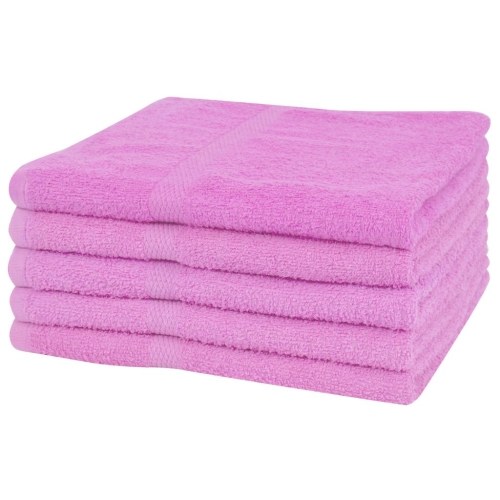 

Shower towel 5 pcs 100% Cotton 360 g / m² 70x140 cm Pink