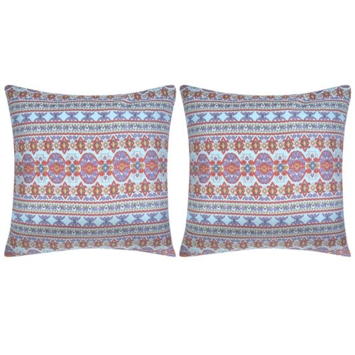 

Pillow 2 pcs Multicolored Aztec Canvas Print 45 x 45 cm