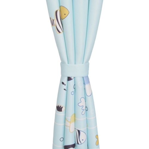 

Printed blackout curtain for children 2 pcs 140 x 240 cm Blue