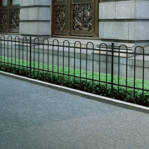 

Dekorativer Zaun Gartenzaun Stahl schwarz Bügelform 120 cm