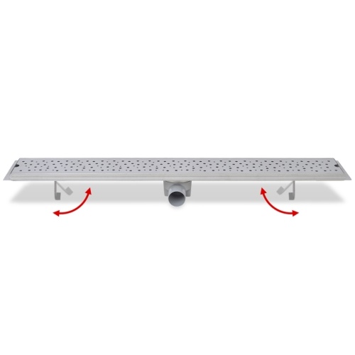 

Linear shower drain 930 x 140 mm stainless steel