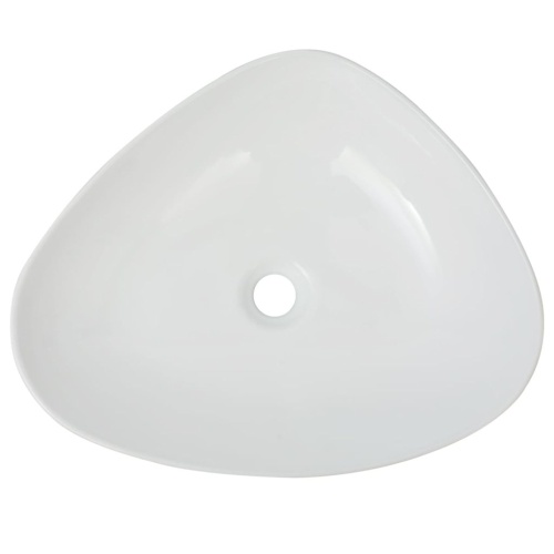 

White Ceramic Triangular Sink 50.5 x 41 x 12 cm