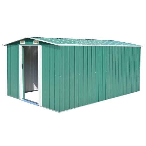 Abri de jardin 257 x 398 x 178 cm Métal Vert