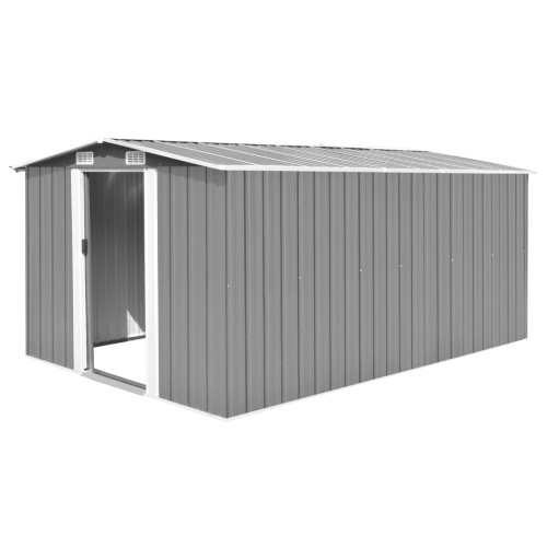 Abri de jardin 257 x 398 x 178 cm Métal Gris