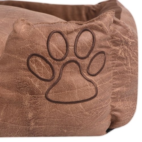 

Dog bed with cushion PU artificial leather Size S Beige
