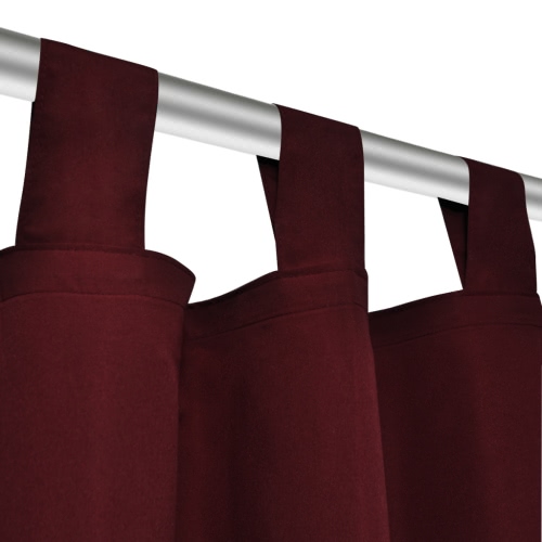 

2 pcs Bordeaux Micro-Satin Curtains with Loops 55" x 96"