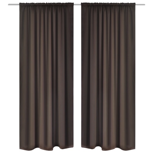 

2 шт Brown щелевой Headed плотными шторами 53 "х 96"