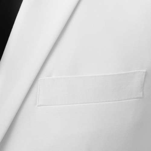 

Men's Two Piece Suit with Tie White Size 50 - Untranslated