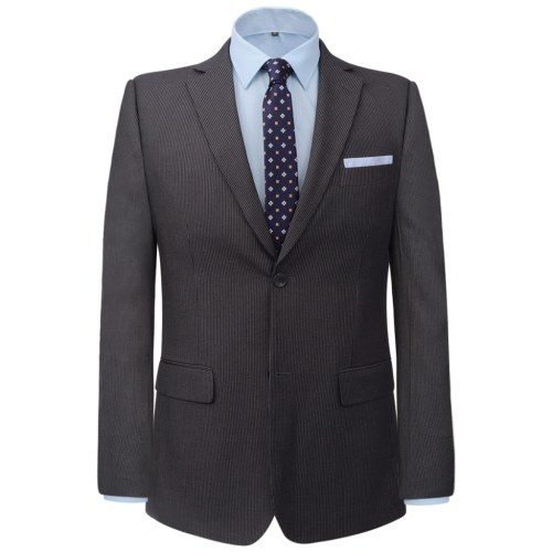 

Business Man Suit Grey Striped Two Pieces Size 46
