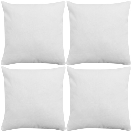 Cushion covers 4 pcs white linen look 50x50 cm