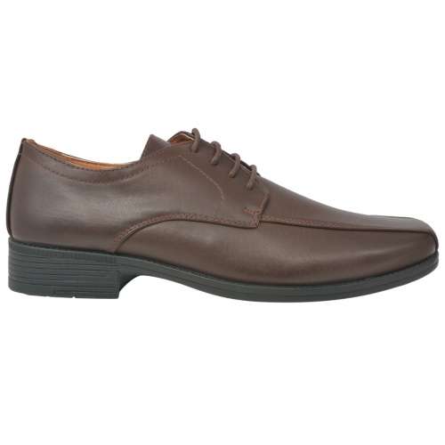 

Men's business shoes laces brown size 41 PU leather