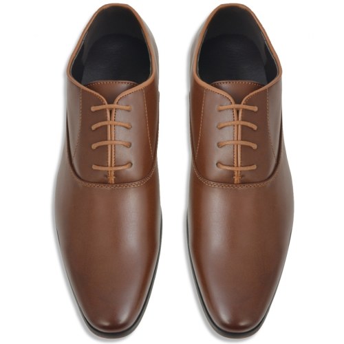 

Men's business shoes laces brown size 40 PU leather