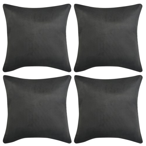 

Cushion covers 4 pcs 50x50cm anthracite suede polyester