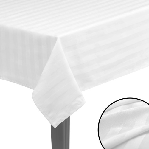 

Tablecloth satin cotton white 5 units 130x190cm