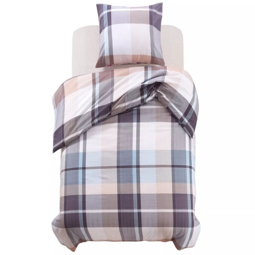 

Duvet cover 2 pieces khaki checkered 135x200 / 80x80 cm