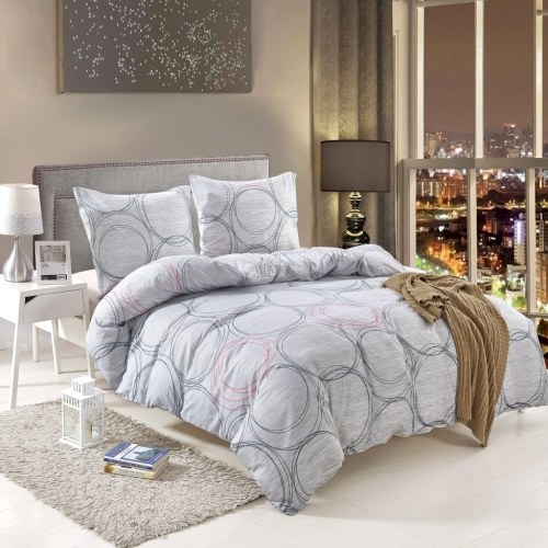 

Duvet cover 2 pieces stamped circles 140x220 / 60x70cm
