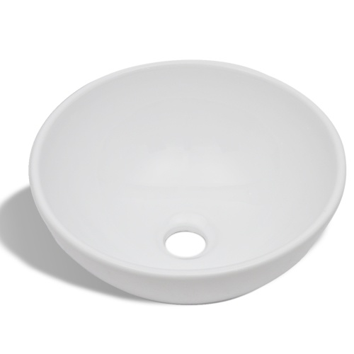 

Bathroom Sink Basin Ceramic White Round