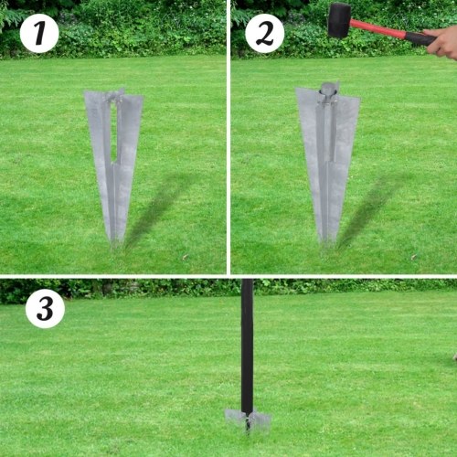 

Set of Euro-Fence with ground stakes 25x1.2 m steel gray