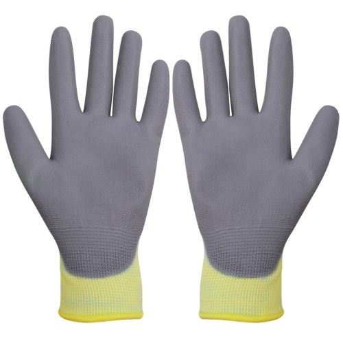 

gloves Work PU 24 Paia White and Grey Size 10 / XL
