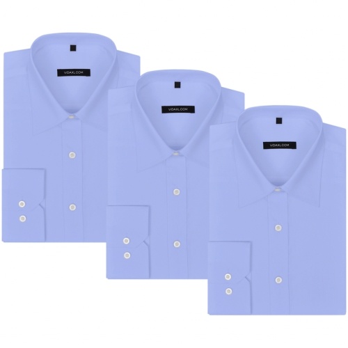 

Men's Business Shirt 3 pieces XXL Light Blue
