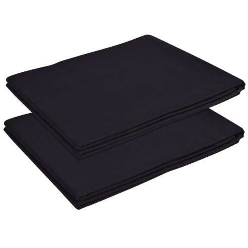 

Straight sheet 2 pieces Cotton 240x260 cm Black