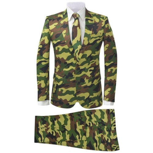 

Мужской костюм 2 шт с галстуком Camo Размер рисунка 48