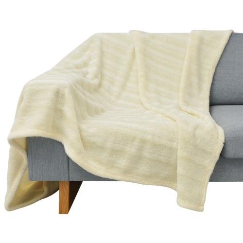 

Decorative Blanket in Ecological Fur Cream 100x150 cm