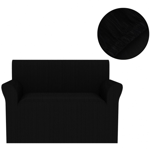 

Elasticized Lining for Black Striped Sofa