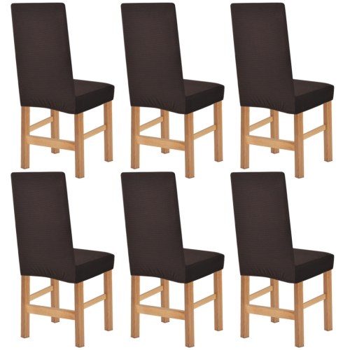 

6 Pcs Broadband Brown Elasticized Seat Covers