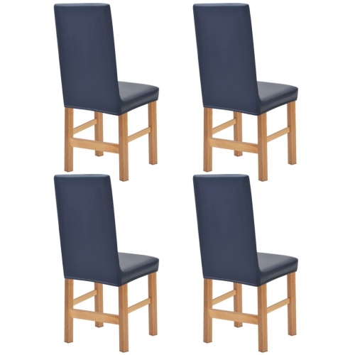 

4 Pcs Deep Blue Elasticized Seat Covers in Suede