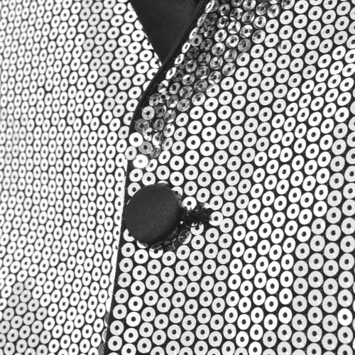 Men's Jacket for Tuxedo with Silver Sequins Size 48