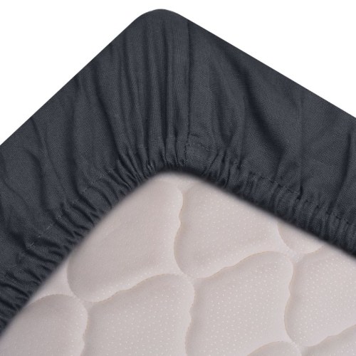

Sheet with Corners 2 pieces 180x200 cm Anthracite Cotton