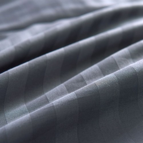 3pcs Duvet Cover Set Cotton Satin 240x220 / 60x70cm Anthracite