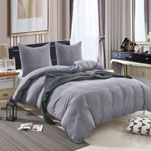 

3 Pcs Duvet Cover Set Anthracite 240x220 / 80x80 cm