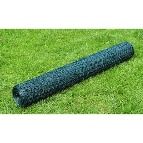 

metal fence hexagonal mesh 75cmx25 m PVC coating 1.1mm