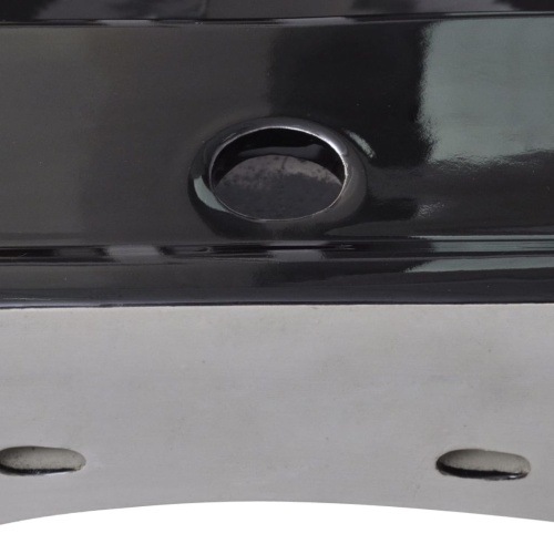 

Sink Ceramic Rectangular Black with hole for tap 60 x 46 cm