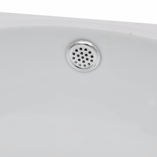 

ceramic sink with tap hole and overflow White