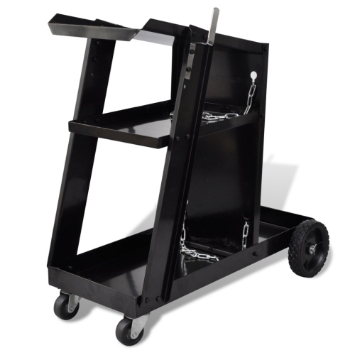 Shopping black solder with 3 shelves