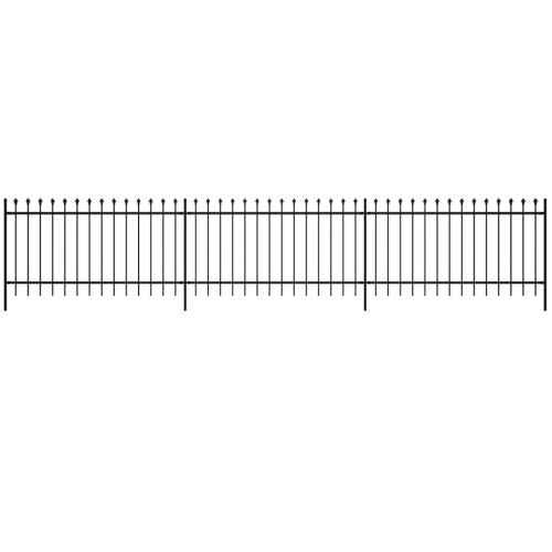 

Ornamental fence palizzato Steel Spiked Black 100 cm