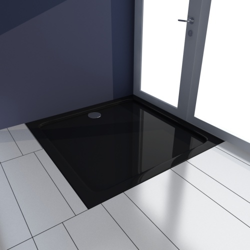 

Flat square shower in black ABS 80 x 80 cm