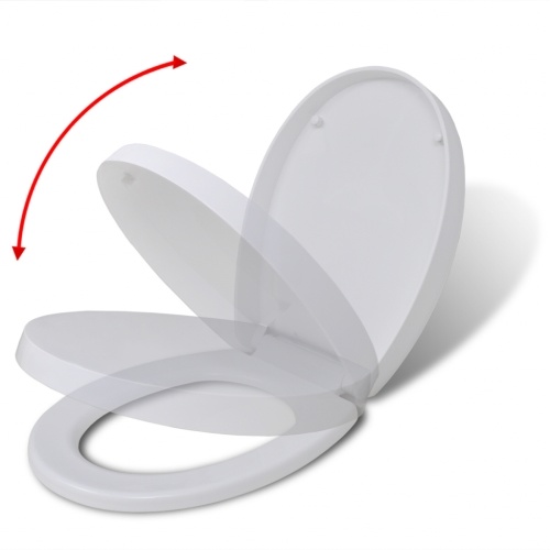 

Toilet seat with soft close and quick release round white