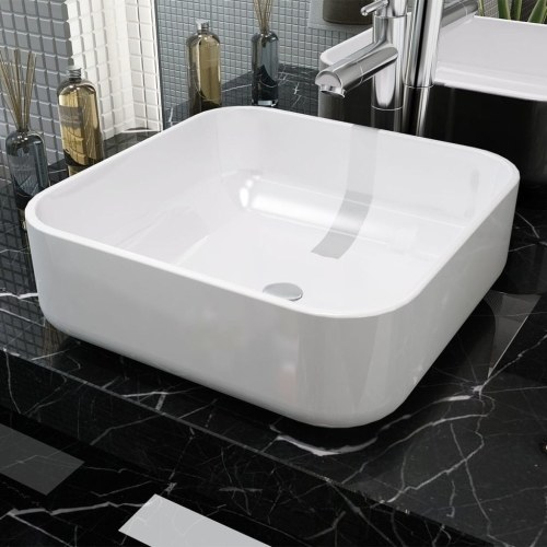 

Square White Ceramic Sink 38x38x13.5 cm