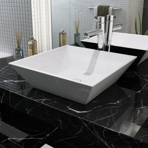 

Square White Ceramic Sink 41,5x41,5x12 cm