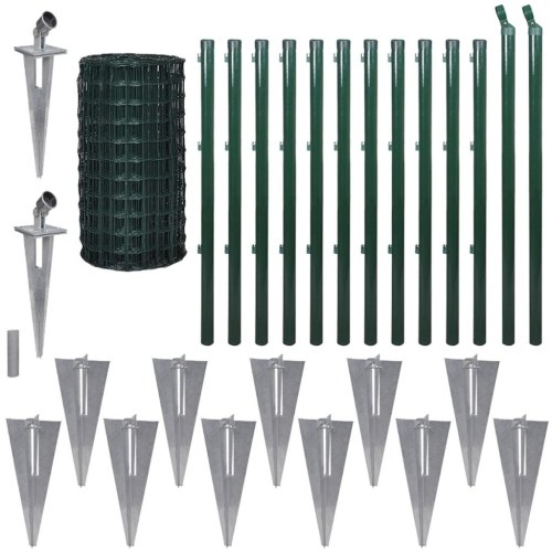 

Euro fence with pegs 25x1,7 m Green Steel