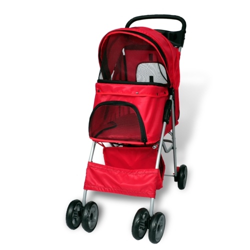 

Red stroller for dogs